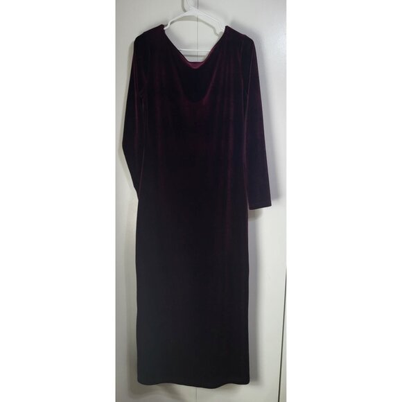 VTG LAPIS Womens Whimsigoth Velvet Maxi Dress SZ M Burgundy Grunge Witchy - Picture 3 of 11